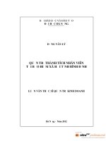 Quản trị thành tích nhân viên tại bảo hiểm xã hội tỉnh bình định 