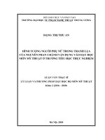 Hình tượng người phụ nữ trong tranh lụa của nguyễn phan chánh vận dụng vào dạy môn mĩ thuật ở trường tiểu học thực nghiệm 