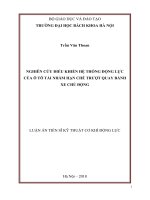 Nghiên cứu điều khiển hệ thống động lực của ô tô tải nhằm hạn chế trượt quay bánh xe chủ động
