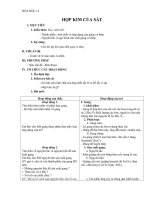 Giáo án Hóa học 12 bài 33: Hợp kim của sắt