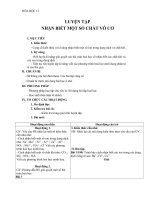 Giáo án Hóa học 12 bài 42: Luyện tập nhận biết một số chất vô cơ