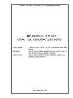 đề cương giám sát công trình dân dụng