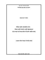 Tổng hợp, nghiên cứu tính chất phức chất benzoat của một số nguyên tố đất hiếm nhẹ 