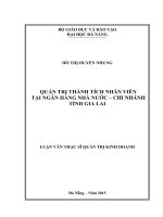 Quản trị thành tích nhân viên tại ngân hàng nhà nước chi nhánh tỉnh gia lai 