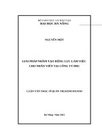 Giải pháp nhằm tạo động lực làm việc cho nhân viên tại công ty DRC 