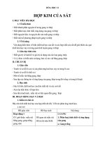 Giáo án Hóa học 12 bài 33: Hợp kim của sắt