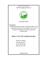 Áp dụng biện pháp chăm sóc nuôi dưỡng, phòng và trị bệnh cho đàn lợn con từ sơ sinh đến 21 ngày tuổi tại trại ngô thị hồng gấm huyện lương sơn tỉnh hòa bình 