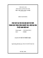 Phát huy vai trò của đội ngũ trí thức trong quá trình công nghiệp hóa, hiện đại hóa ở Việt Nam hiện nay