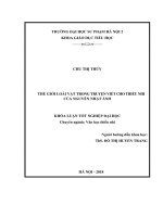 Khoá luận tốt nghiệp thế giới loài vật trong truyện viết cho thiếu nhi của nguyễn nhật ánh 