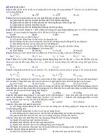 đề khảo sát lớp 10 môn vật lí