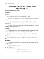 Giáo án Hóa học 12 bài 43: Hóa học và các vấn đề phát triển kinh tế