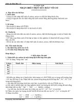 Giáo án Hóa học 12 bài 42: Luyện tập nhận biết một số chất vô cơ