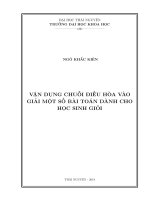 Vận dụng chuỗi điều hòa vào giải một số bài toán dành cho học sinh giỏi (LV thạc sĩ)