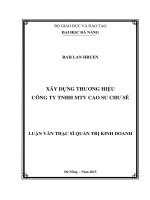 Xây dựng thương hiệu công ty TNHH MTV cao su chư sê 