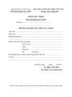 Giấy xác nhận sinh viên đang học tập tại trường Đại học Quy Nhơn