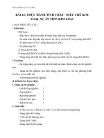 Giáo án Hóa học 12 bài 24: Thực hành Tính chất, điều chế kim loại và sự ăn mòn kim loại