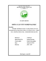 Tìm hiểu mô hình tổ chức và hoạt động sản xuất kinh doanh tại tại chăn nuôi gà tại trại gà nga – nghĩa tổ 15, phường tích lương, thành phố thái nguyên 