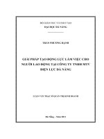 Giải pháp tạo động lực làm việc cho người lao động tại công ty TNHH MTV điện lực đà nẵng 