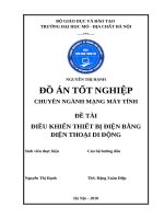Đồ án tốt nghiệp Điều khiển thiết bị điện bằng điện thoại di động Chuyên ngành CNTT