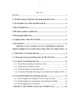 Nghiên cứu sự hài lòng của nhân viên tiếp xúc trực tiếp với khách hàng trong ngành dịch vụ viễn thông  trường hợp viettel tại huế, đà nẵng và quảng nam  