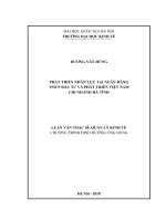 Phát triển nhân lực tại ngân hàng TMCP đầu tư và phát triển việt nam – chi nhánh hà tĩnh 