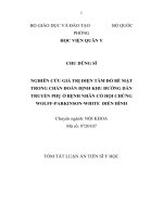 Nghiên cứu giá trị điện tâm đồ bề mặt trong chẩn đoán định khu đường dẫn truyền phụ ở bệnh nhân có hội chứng wolff   parkinson   white điển hình (tt) 