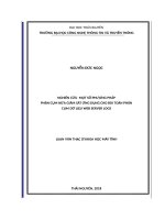 Nghiên cứu một số phương pháp phân cụm nửa giám sát ứng dụng cho bài toán phân cụm dữ liệu web server logs 