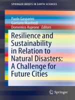 resilience and sustainability in relation to natural disasters  a challenge for future cities (2014)paolo gasparini, gaetano manfredi 