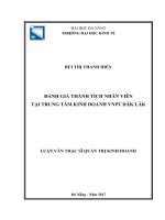 luận văn thạc sĩ  đánh giá thành tích nhân viên tại trung tâm kinh doanh VNPT đắk lắk 