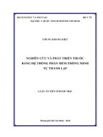 Nghiên cứu và phát triển thuốc bằng hệ thống phần mềm thông minh tự thành lập 
