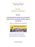 GIẢI PHÁP PHÒNG TRÁNH TAI NẠN THƯƠNG VONG DO XE CONTAINER CHO HỌC SINH và NGƯỜI dân