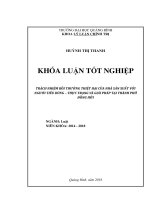TRÁCH NHIỆM BỒI THƯỜNG THIỆT HẠI CỦA NHÀ SẢN XUẤT VỚI NGƯỜI TIÊU DÙNG – THỰC TRẠNG VÀ GIẢI PHÁP TẠI THÀNH PHỐ ĐỒNG HỚI