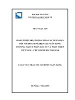 Hoàn thiện hoạt động cho vay ngắn hạn đối với doanh nghiệp tại ngân hàng thương mại cổ phần đầu tư và phát triển việt nam   chi nhánh bắc đắklắk