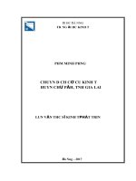 luận văn thạc sĩ  chuyển dịch cơ cấu kinh tế huyện chư păh tỉnh gia lai 