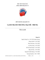 Tiểu luậncạnh tranh thương mại mỹ  trung 