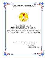 PHÂN TÍCH ĐẶC ĐIỂM HỆ THỐNG KẾ TOÁN VÀ QUÁ TRÌNH HÒA HỢP – HỘI TỤ CỦA MALAYSIA