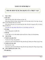 Giáo án Sinh học 6 bài 49: Bảo vệ sự đa dạng của thực vật