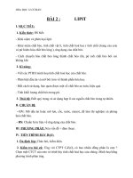 Giáo án Hóa học 12 bài 2: Lipit