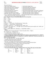reported speech with infinitive  gerund