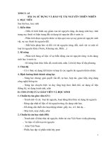 GIÁO ÁN ĐỔI MỚI BÀI 14: SỬ DỤNG VÀ BẢO VỆ TÀI NGUYÊN THIÊN NHIÊN