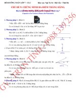 CHỦ đề 9  CHỨNG MINH BA điểm THẲNG HÀNG