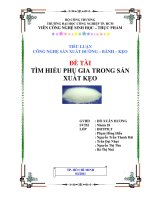ìm hiểu phụ gia trong sản xuất kẹo 