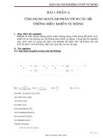 BÁO CÁO THÍ NGHIỆM CƠ SỞ TỰ ĐỘNG