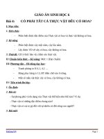 Giáo án Sinh học 6 bài 4: Có phải tất cả thực vật đều có hoa không?