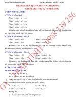 CHỦ đề 23  LIÊN hệ GIỮA THỨ tự   PHÉP CỘNG   PHÉP NHÂN