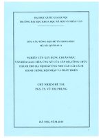 Nghiên cứu xây dựng chuẩn mực văn hóa giao tiếp, ứng xử của cán bộ, công chức thành phố hà nội đáp ứng nhu cầu cải cách hành chính, hội nhập và phát triển 