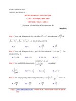 10  đề KSCLnăm 2019   toán 12   THPT thuận thành 1  bắc ninh   file word có đáp án
