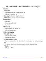 Giáo án Sinh học 6 bài 5: Kính lúp kính hiển vi và cách sử dụng