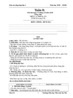 Tuần 8 giáo án lớp 1 soạn theo ĐHPTNLHS năm học 2018   2019 