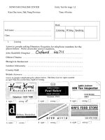 Entry test for stage 1,2 